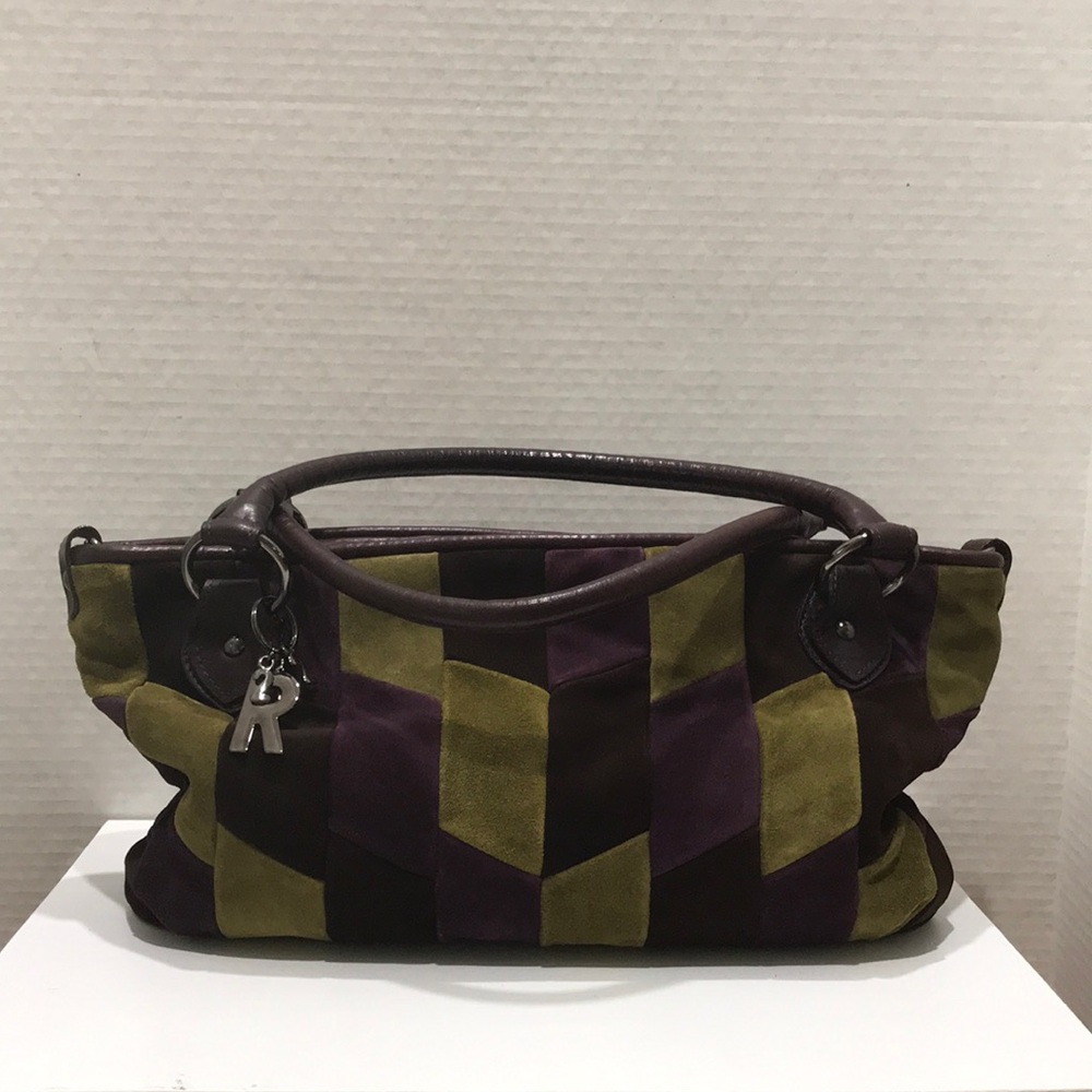 RUGGERI & LUCIANI Purple Patchwork Suede Bag